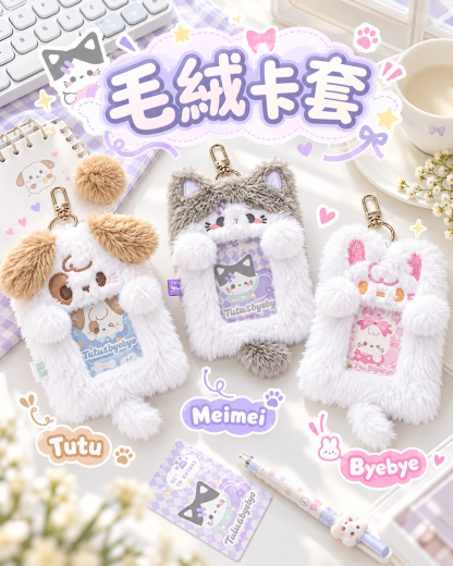 夢幻可愛毛絨卡套展示