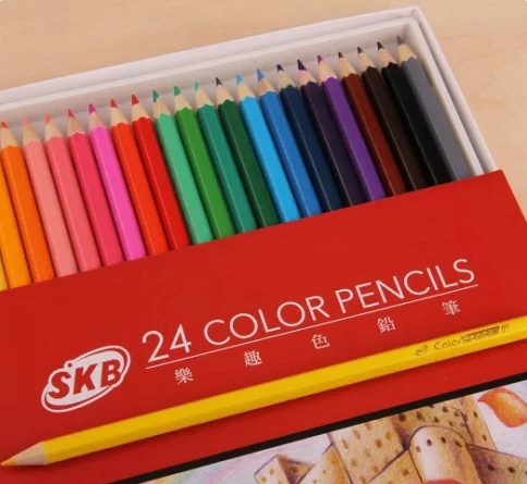SKB文明 樂趣色鉛筆(24色)紙盒裝