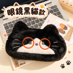 眼鏡黑貓絨毛筆袋廣告